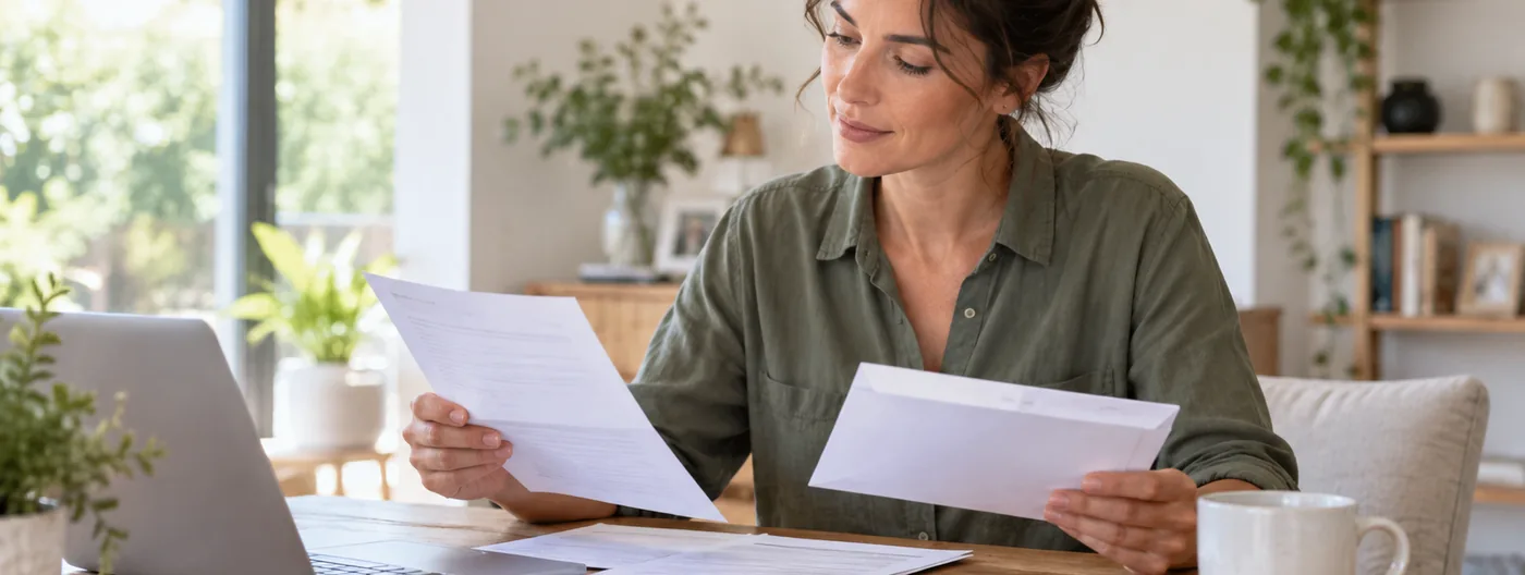 Documents d’assurance et courrier préparés pour une demande de résiliation