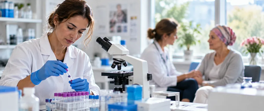 Recherche médicale et accompagnement d'une personne suivie dans un centre de soins