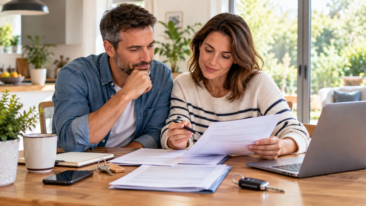 Dossier et documents d’assurance consultés sur un bureau