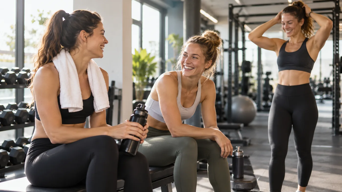Adhérentes dans une salle de sport