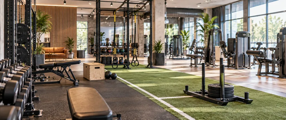 Entraînement dans une salle de fitness